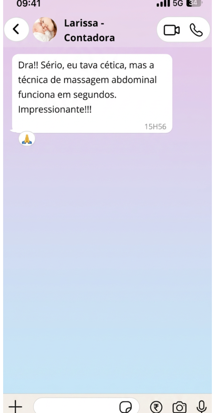 Depoimento de Larissa - Contadora no WhatsApp